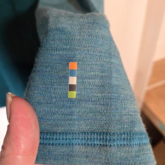 Smartwool Thermal 100% Merino Wool Baselayer Quarter Zip Womans 2X Teal Gorp - Picture 3 of 10